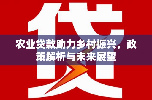 江干农业贷款助力乡村振兴，政策解析与未来展望