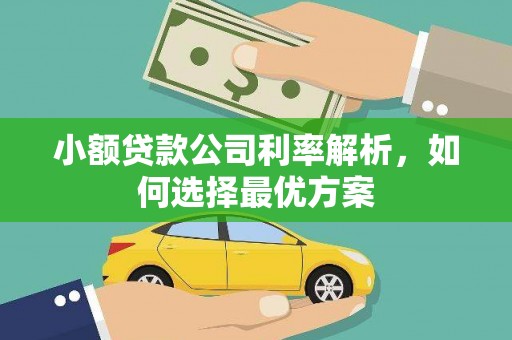 江干小额贷款公司利率解析，如何选择最优方案