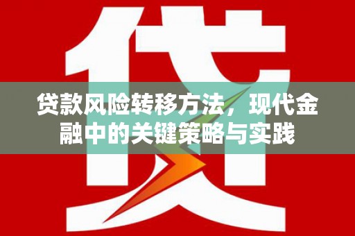 江干贷款风险转移方法，现代金融中的关键策略与实践