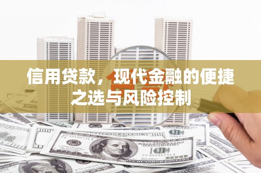 江干信用贷款，现代金融的便捷之选与风险控制