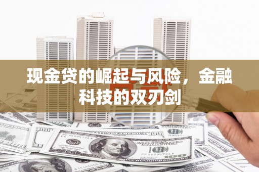 江干现金贷的崛起与风险，金融科技的双刃剑