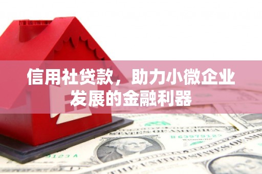 江干信用社贷款，助力小微企业发展的金融利器