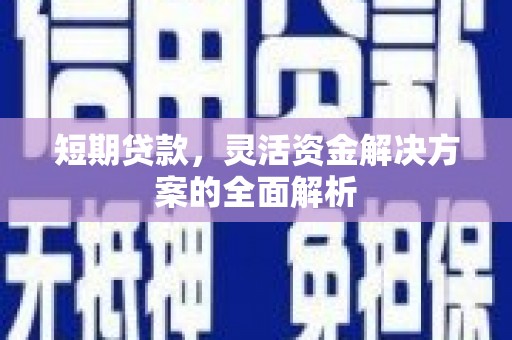 江干短期贷款，灵活资金解决方案的全面解析