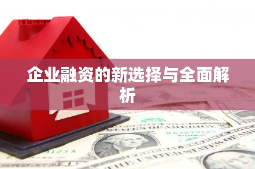 江干企业融资的新选择与全面解析