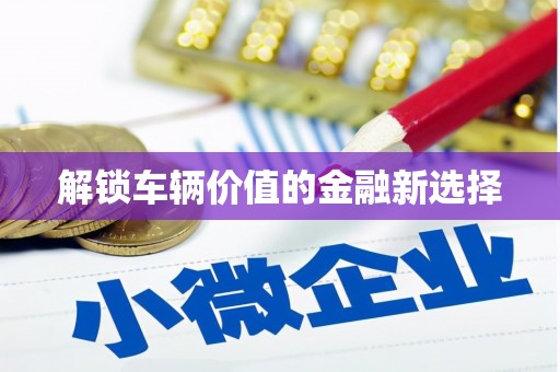 江干解锁车辆价值的金融新选择